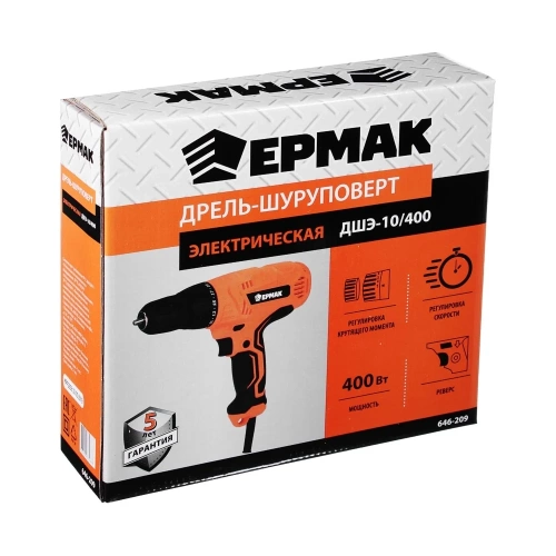 Электрическая дрель-шуруповерт ЕРМАК ДШЭ-10/400 646-209 фото 7 Электрическая дрель-шуруповерт ЕРМАК ДШЭ-10/400 646-209 фото 7