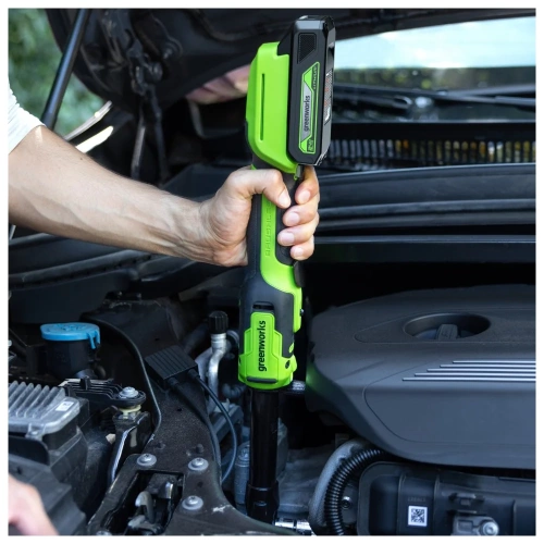 Гайковерт-трещотка аккумуляторный GreenWorks GD24RWX удлиненная, 24В, б/щет, 0-250 об/мин, 1/2DR, 80Нм, 170 мм, без АКБ и ЗУ, сумка 3804207 фото 8 Гайковерт-трещотка аккумуляторный GreenWorks GD24RWX удлиненная, 24В, б/щет, 0-250 об/мин, 1/2DR, 80Нм, 170 мм, без АКБ и ЗУ, сумка 3804207 фото 8