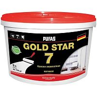 Краска акрилатная Pufas Gold Star 7 морозостойкая матовая основа D 9 л/11,6 кг