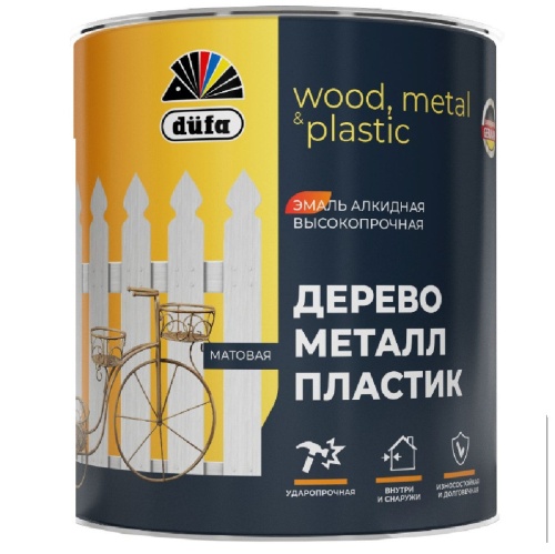 Эмаль универсальная алкидная Dufa матовая белая 0,75 л