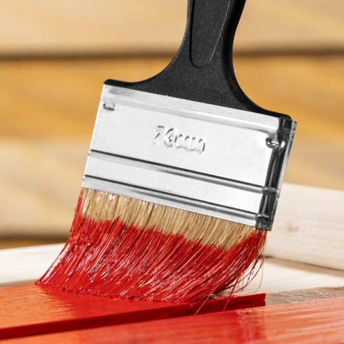 Кисть флейцевая "Стандарт", 70 х 6 мм, натуральная щетина, пластиковая ручка Сибртех фото 8