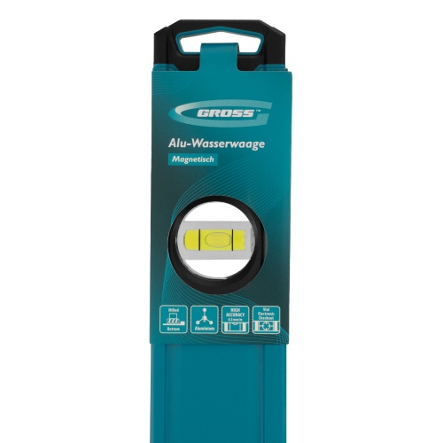 Уровень алюминиевый, магнит., фрезерованный, 2 глазка, 0,5 мм/м, 400 мм Gross фото 9