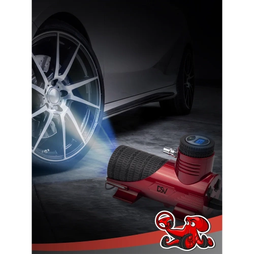 Цифровой компрессор DSV с быстросъёмным воздушным шлангом и LED фонарём, 35 л/мин 233000 фото 4