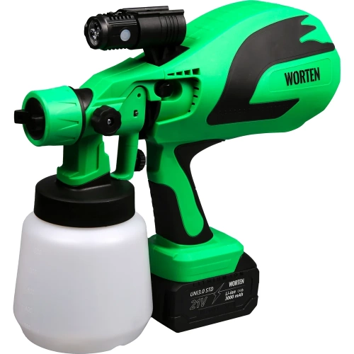 Краскопульт аккумуляторный WORTEN 1х3.0 Ач, 1200 мл КА-90000711 фото 4