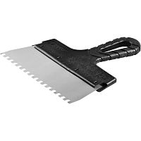 Шпатель фасадный Зубр Мастер 10078-20-06 с пластиковой ручкой и зубьями 6х6 мм 200 мм