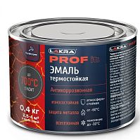 Эмаль термостойкая антикоррозионная Лакра Prof it до 700С графит 0,4 кг