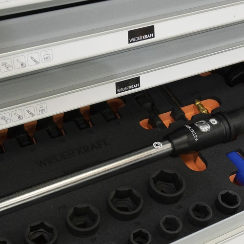 Набор пневматического и динамометрического инструмента WIEDERKRAFT в ложементе, 38 предметов WDK-3740X фото 4