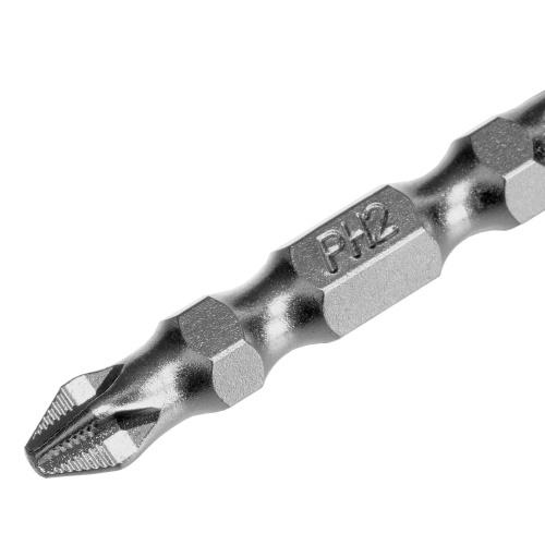 Набор бит двухстор., PH2-T30х45мм, PZ2-H4х45мм, сталь S2, 2 шт. Gross фото 3