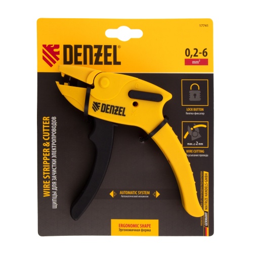 Щипцы для зачистки электропроводов, сечением 0,2-6 мм2, функция обрезания проводов Denzel фото 6