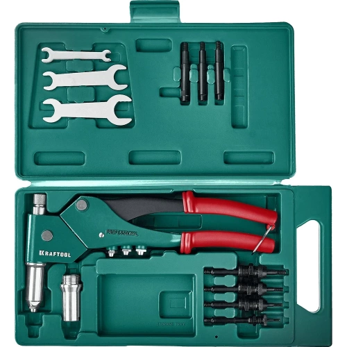 Поворотный заклепочник KRAFTOOL Combo3-M6 360°, комбинированный, в кейсе, 3 вида заклёпок фото 9 Поворотный заклепочник KRAFTOOL Combo3-M6 360°, комбинированный, в кейсе, 3 вида заклёпок фото 9