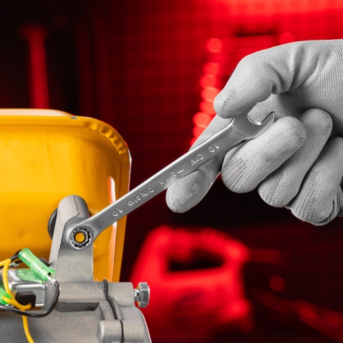 Ключ комбинированный, 10 мм, CrV, матовый хром Matrix фото 8