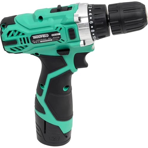 Дрель аккумуляторная TRUSTFIELD 12В, 20Нм, БЗП 10мм, 2 ск., 0-350/0-1350об/мин, 2 акб 1.5Ач,ЗУ ETCD-12.2.1 фото 9 Дрель аккумуляторная TRUSTFIELD 12В, 20Нм, БЗП 10мм, 2 ск., 0-350/0-1350об/мин, 2 акб 1.5Ач,ЗУ ETCD-12.2.1 фото 9