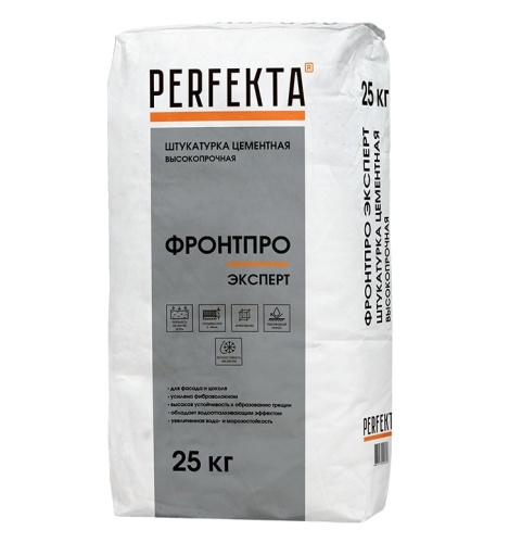 Штукатурка цементная высокопрочная Perfekta Фронтпро Эксперт 25 кг
