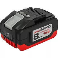 Аккумуляторный блок Интерскол АПИ МАКС-8,0/18И 8,0 Ач, 18В, Li-ion с индикацией 2400.108