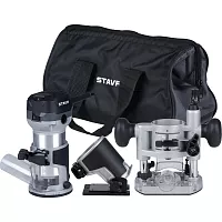 Фрезер сетевой с базами Ставр 750 Вт, 40 мм, цанги 6/8 мм, STAVR SR 750-3SET, 9031400036