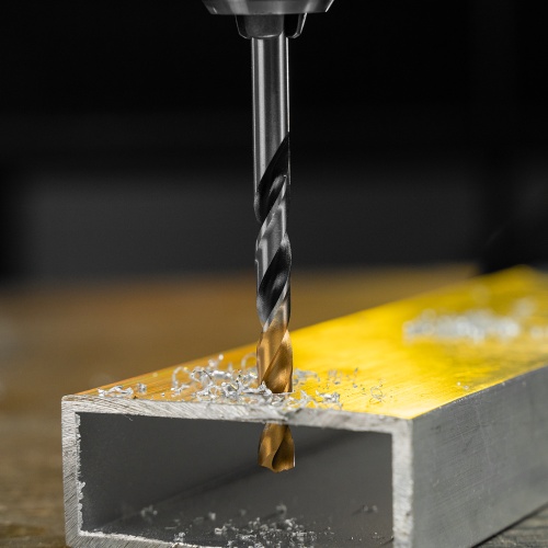 Сверло спиральное по металлу 6,5 x 93мм, Р6М5, Golden Tip, многогранная заточка Denzel фото 10 Сверло спиральное по металлу 6,5 x 93мм, Р6М5, Golden Tip, многогранная заточка Denzel фото 10