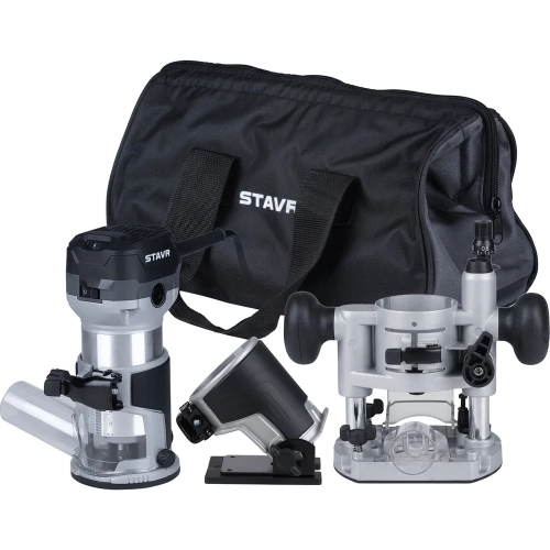 Фрезер сетевой с базами Ставр 750 Вт, 40 мм, цанги 6/8 мм, STAVR SR 750-3SET, 9031400036