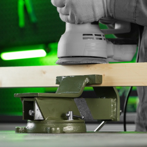 Тиски слесарные, 125 мм, стальные, поворотные Сибртех фото 15