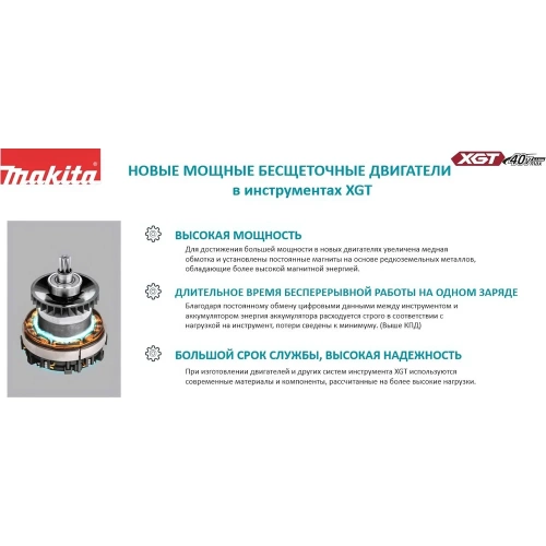 Аккумуляторная дрель-шуруповерт Makita XGT BL 40В DF001GD201 фото 3 Аккумуляторная дрель-шуруповерт Makita XGT BL 40В DF001GD201 фото 3