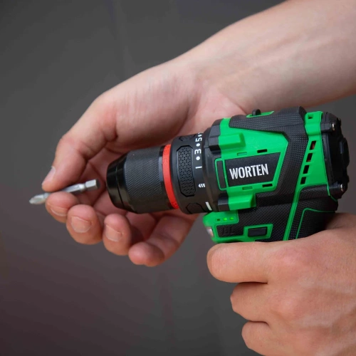 Дрель-шуруповерт бесщеточная WORTEN 2x3.0Ач, 16В IM КА-90000576 фото 9