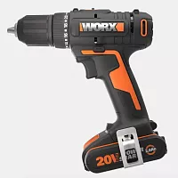 Аккумуляторная дрель-шуруповерт WORX WX108 45Нм, 20В, 2Ач x2, ЗУ 2А, кейс