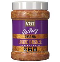Эмаль универсальная VGT Gallery перламутровая Жидкая бронза 0,23 кг