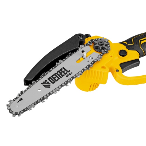 Цепная мини-пила аккумуляторная бесщет., CCS-150, шина 150 мм, Li-Ion, 20 В Denzel фото 26