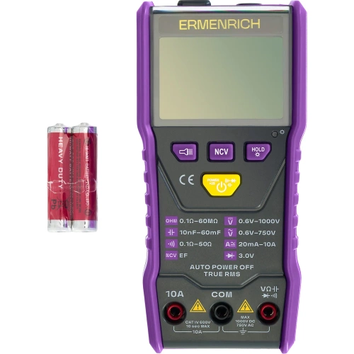 Цифровой мультиметр Ermenrich (Эрменрих) Zing TC20, фиолетовый 83844 фото 9 Цифровой мультиметр Ermenrich (Эрменрих) Zing TC20, фиолетовый 83844 фото 9