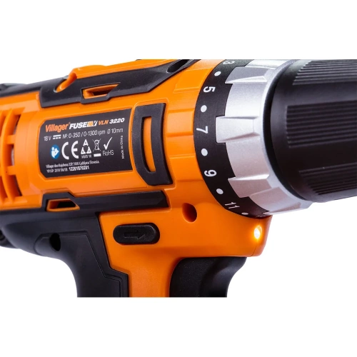 Аккумуляторная дрель-шуруповерт Villager ударная VLN 3220-2BSC 056357 фото 10 Аккумуляторная дрель-шуруповерт Villager ударная VLN 3220-2BSC 056357 фото 10