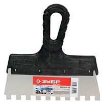 Шпатель зубчатый Зубр Мастер 10078-20-10 200 мм зуб 10х10 мм