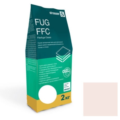 Сухая затирочная смесь Strasser для узких швов 1-6 мм жасминовая 2 кг