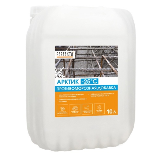 Добавка противоморозная для бетона Perfekta Арктик -25С 10 л