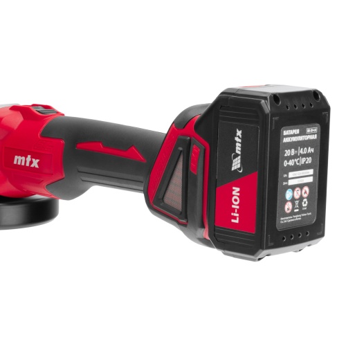Машина шлифовальная угловая аккумуляторная бесщет. AGB-BL-20-125, Li-Ion, 20 В// MTX фото 21