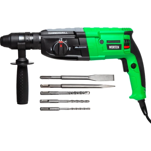 Перфоратор WORTEN SDS-plus сетевой в кейсе, 1150Вт, набор 5 буров IM КА-90000587 фото 3 Перфоратор WORTEN SDS-plus сетевой в кейсе, 1150Вт, набор 5 буров IM КА-90000587 фото 3