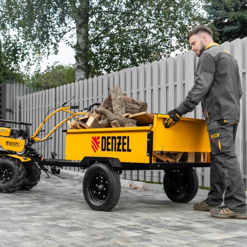 Прицеп для мотоблока TT-500, оцинк., груз. 500 кг, рег. сцепка, колеса 4.00-10, в упаковке Denzel фото 27 Прицеп для мотоблока TT-500, оцинк., груз. 500 кг, рег. сцепка, колеса 4.00-10, в упаковке Denzel фото 27