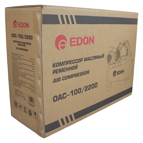 Компрессор масляный Edon OAC-100/2200 ременной 39782 фото 9