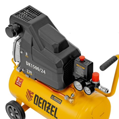 Компрессор воздушный DK1500/24, Х-PRO 1.5 кВт, 230 л/мин, 24 л Denzel фото 11