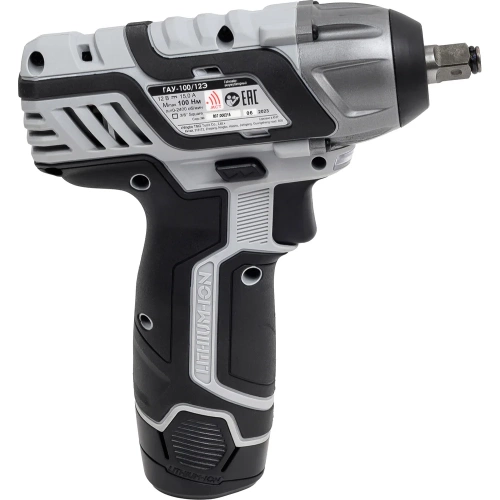 Ударный аккумуляторный гайковерт Интерскол ГАУ-100/12Э АПИ-Т Li-ion, кейс, 2 аккум., 2,0 Ач, ЗУ 807.2.2.70 фото 4