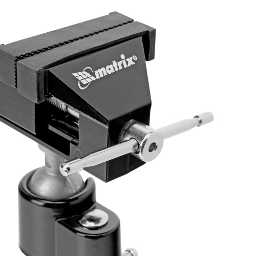Тиски настольные, многофункциональные, сменная насадка, хомут для дрели, шарнирный механизм, 70 мм Matrix фото 10