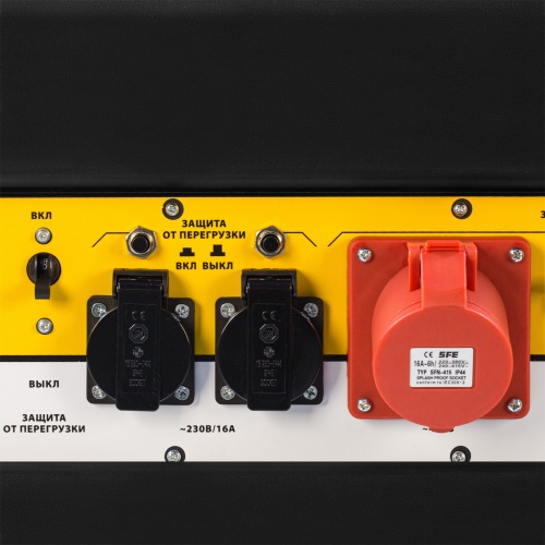 Генератор бензиновый PS 80 E-3, 6.6 кВт, 400 В, 25 л, электростартер Denzel фото 17