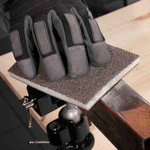 Губка для шлифования, 125 х 100 х 10 мм, мягкая, 3 шт, P 60/80, P 60/100, P 80/120 Matrix фото 7