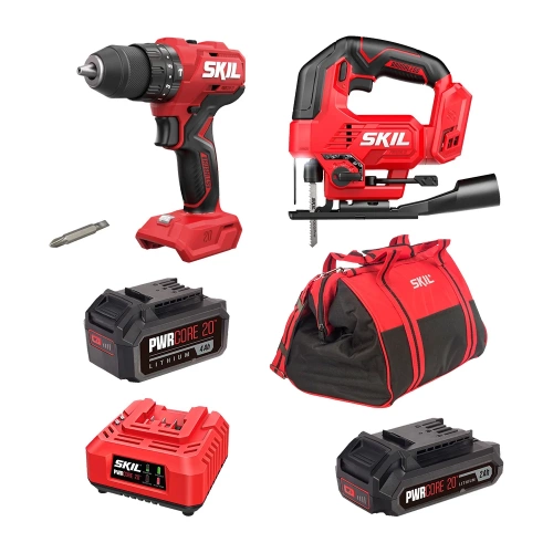 Аккумуляторная ударная дрель-шуруповерт SKIL HD6280+ JS8290 + набор SC0060+BY5197 +BG4127+ BY5196 9-1-038