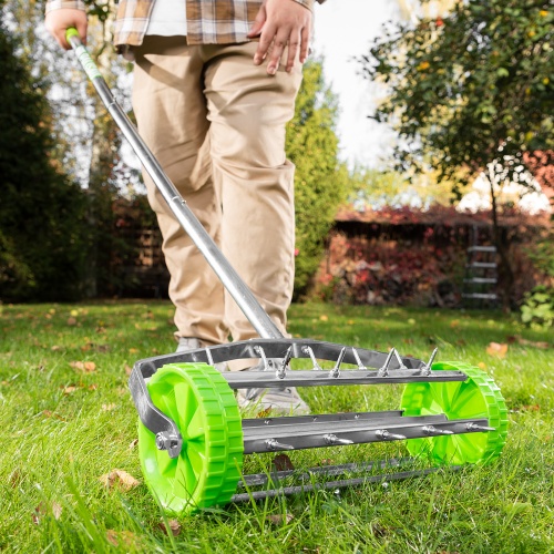 Аэратор газонный, 440 х 1400 мм, стальной черенок, Palisad фото 12
