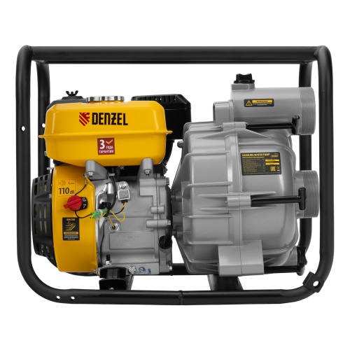 Мотопомпа бензиновая для грязной воды PX-80D7, 7 л.с., 3", 1300 л/мин, глуб 8 м,напор 30 м Denzel фото 3