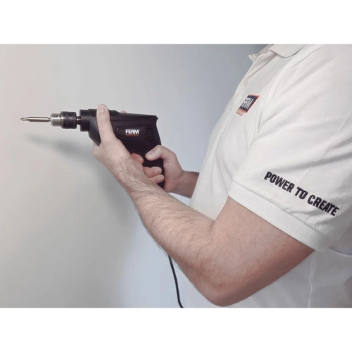 Дрель FERM IND 450W, 0-3300 об/мин, сталь/дерево-10/25 мм 5010000012 PDM1048P фото 9