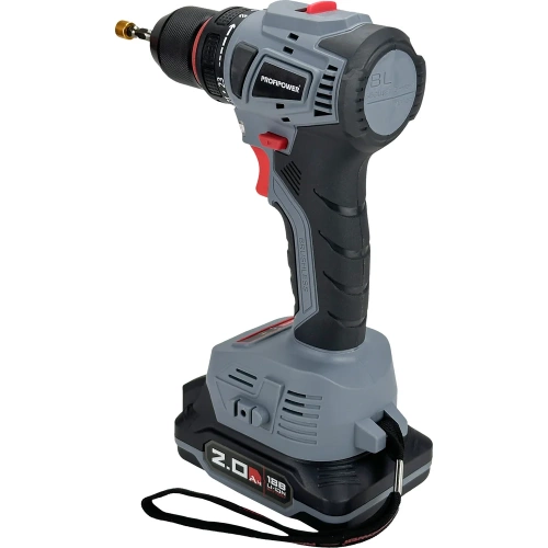 Аккумуляторный шуруповерт бесщеточный Profipower MKBL-18B Li-ion-2шт, 18В, 2.0Ач, З/У, 0.8-10 мм, кейс T0056 фото 7 Аккумуляторный шуруповерт бесщеточный Profipower MKBL-18B Li-ion-2шт, 18В, 2.0Ач, З/У, 0.8-10 мм, кейс T0056 фото 7