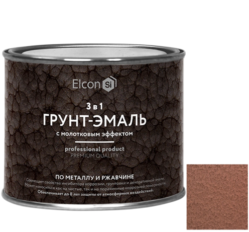 Грунт-эмаль Elcon Smith 3 в 1 с молотковым эффектом медь 0,4 кг Грунт-эмаль Elcon Smith 3 в 1 с молотковым эффектом медь 0,4 кг