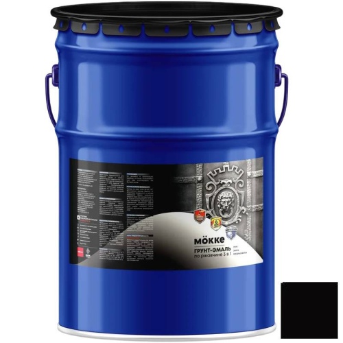 Грунт-эмаль алкидно-уретановая Mokke 01040 3 в 1 черная 20 кг