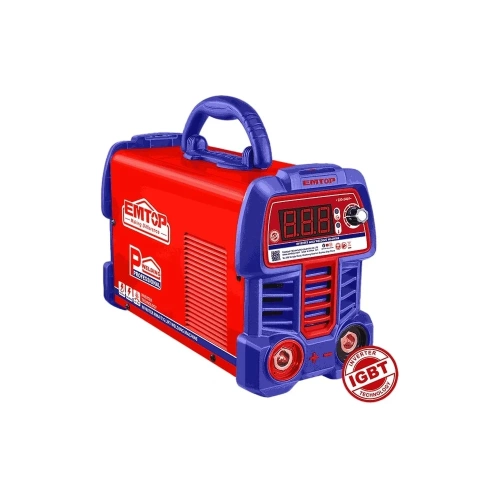 Инверторный сварочный аппарат EMTOP MMA выходной ток: 15-250 А, рабочий цикл: 250 А при 60 С%, светодиодный дисплей, напряжение холостого хода: 80 В EWDEM2561