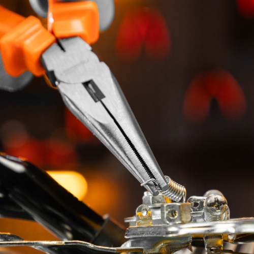 Длинногубцы прямые Classic, 180 мм, шлифованные, пластмассовые рукоятки Sparta фото 13